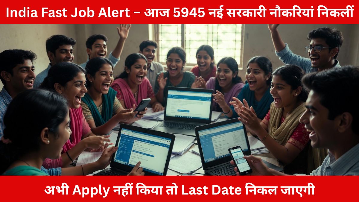 India Fast Job Alert – आज 5945 नई सरकारी नौकरियां निकलीं! अभी Apply नहीं किया तो Last Date निकल जाएगी!