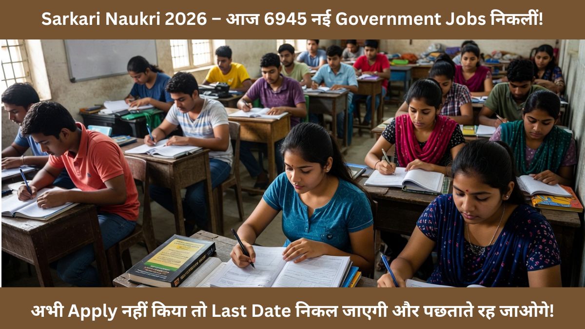 Sarkari Naukri 2026 – आज 6945 नई Government Jobs निकलीं! अभी Apply नहीं किया तो Last Date निकल जाएगी और पछताते रह जाओगे!